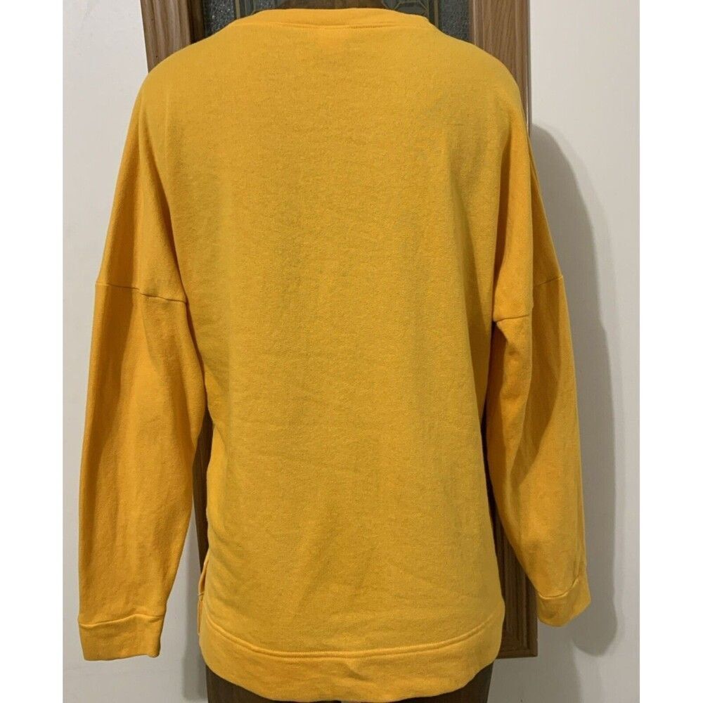 Victoria’s Secret PINK Iowa Hawkeyes Sweatshirt Small Yellow Relaxed Fit - Picture 3 of 7